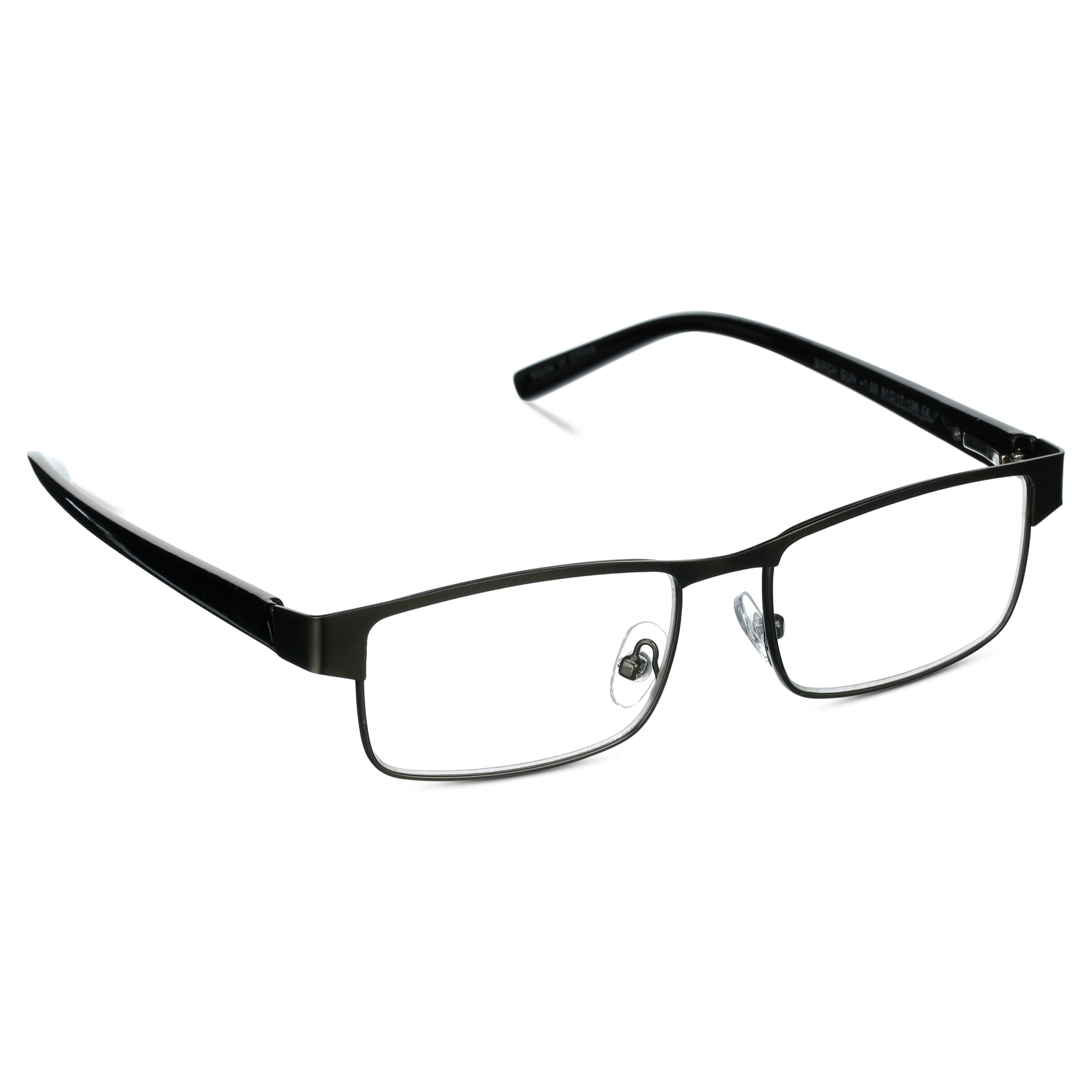 M Readers Birch +1.00 Reading Glasses, Gunmetal (7 Powers Available)