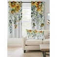 thumbnail image 2 of Sunflowers Blackout Curtains 45 Inches Long for Bedroom,Eucalyptus Leaves Spring Floral Summer Botancial Thermal Insulated Room Darkening Black Out Curtain Panels Grommet Drapes for Living Room, 2 of 8