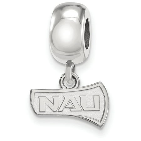 - sterling s. rh-p logoart northern arizona university dangle charm bead