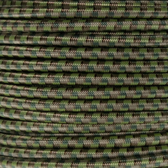 GOLBERG Elastic Shock Cord - 2.5mm, 1/32, 1/16, 3/16, 5/16, 1/8, 3/8, 5/8, 1/4, 1/2 inch Diameter - 10, 25, 50, 100 ft Lengths - Made in The USA (Multi Camo, 1/4in x 10ft)