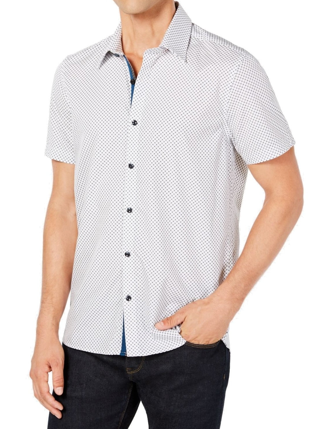 Ryan Seacrest Distinction Casual Shirts - Mens Micro-Check Button Down ...