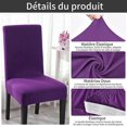 thumbnail image 2 of Spandex Elastic Chair Slipcover Stretch Chair Cover (6pcs, Coffee), 2 of 5