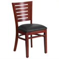 thumbnail image 1 of Bowery Hill Chaise de Restaurant Rembourrée en Acajou et Noir, 1 of 4
