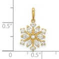 thumbnail image 4 of 14k Yellow Gold Polished C.Z Snowflake Pendant, 4 of 4