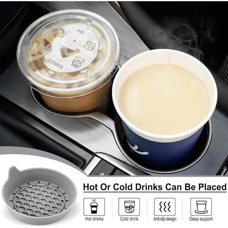 Cup Holder Coasters 2-Pack Car - 2.75" Universal Non-Slip Silicone