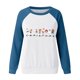 thumbnail image 3 of Gibobby Sudadera sin capucha y ocio Sudadera con estampado navideño para mujer, de cuello Rojoondo informal, camisa holgada, Tops ligeros (Aqua, M), 3 of 4