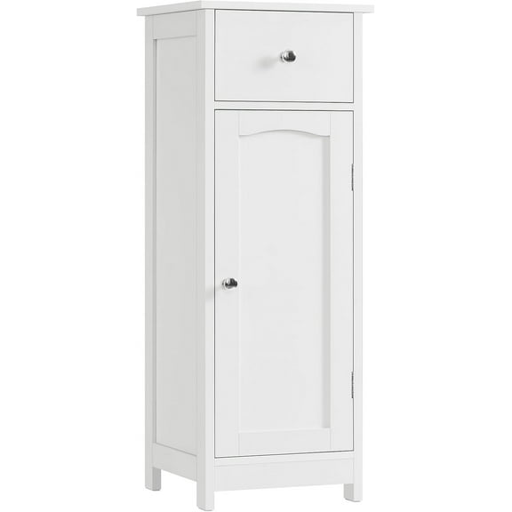 Bathroom Floor Cabinet, Small Bathroom Storage Cabinet with Drawer & Storage Shelf, Free-Standing Organizer Cabinets for Hallway/Living Room