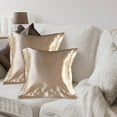 thumbnail image 4 of Juego de 2 fundas de almohada de seda simuladas | Ropa de cama suave de lujo Satin Feel | Material de seda sintética brillante | Suave con el cabello y la piel | Resistente a la decoloración |, 4 of 6