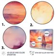 thumbnail image 4 of Designart "Sunset Palette Pastel Sailboat Silhouette II" Oversized Transportation Framed Wall Art - Modern Orange Boat Sailing Entryway Framed Wall Art, 4 of 7
