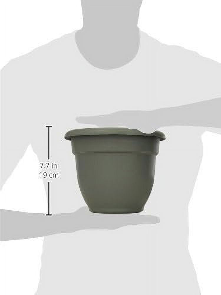 Fiskars 20-56408 8 Inch Ariana Planter with Self-Watering Grid, Thyme Green Fiskars Bloem 20-56408 Ariana Planter with Self-Watering Grid, 8