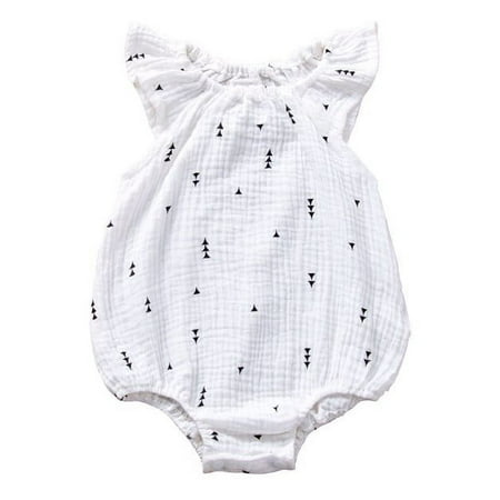 

Franhais Girl Cartoon Printed Jumpsuit Flying Sleeve One-Piece Clothes Outwear Casual Romper