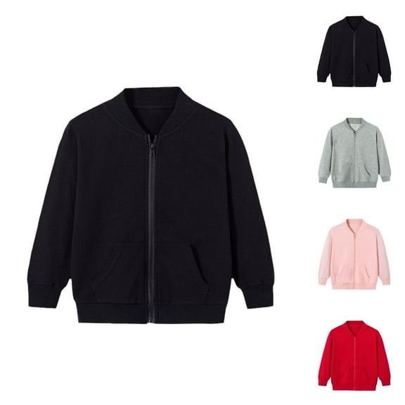 Girls Winter Clothes Girls Jackets Girls Zip Up Jackets Kids Fall Long Sleeve Sweatshirts Outerwear With Pockets