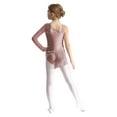 thumbnail image 3 of Kaerm Kids Girls Shiny Gymnastic Leotard Tassel Figure Skating Jumpsuit Ballet Latin Jazz Dance Bodysuit Dusty Pink 16, 3 of 6
