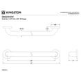thumbnail image 2 of Kingston Brass GB1224CSW Made To Match 24-Inch x 1-1/2-Inch O.D. Stainless Steel ADA Grab Bar in White, 2 of 5