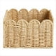 thumbnail image 1 of Cesta con Borde Festoneado, Cestas de Almacenamiento de Mimbre, Cestas Organizadoras Tejidas A Mano para Estantes, Diseño de Cuerda de Papel, 1 of 6