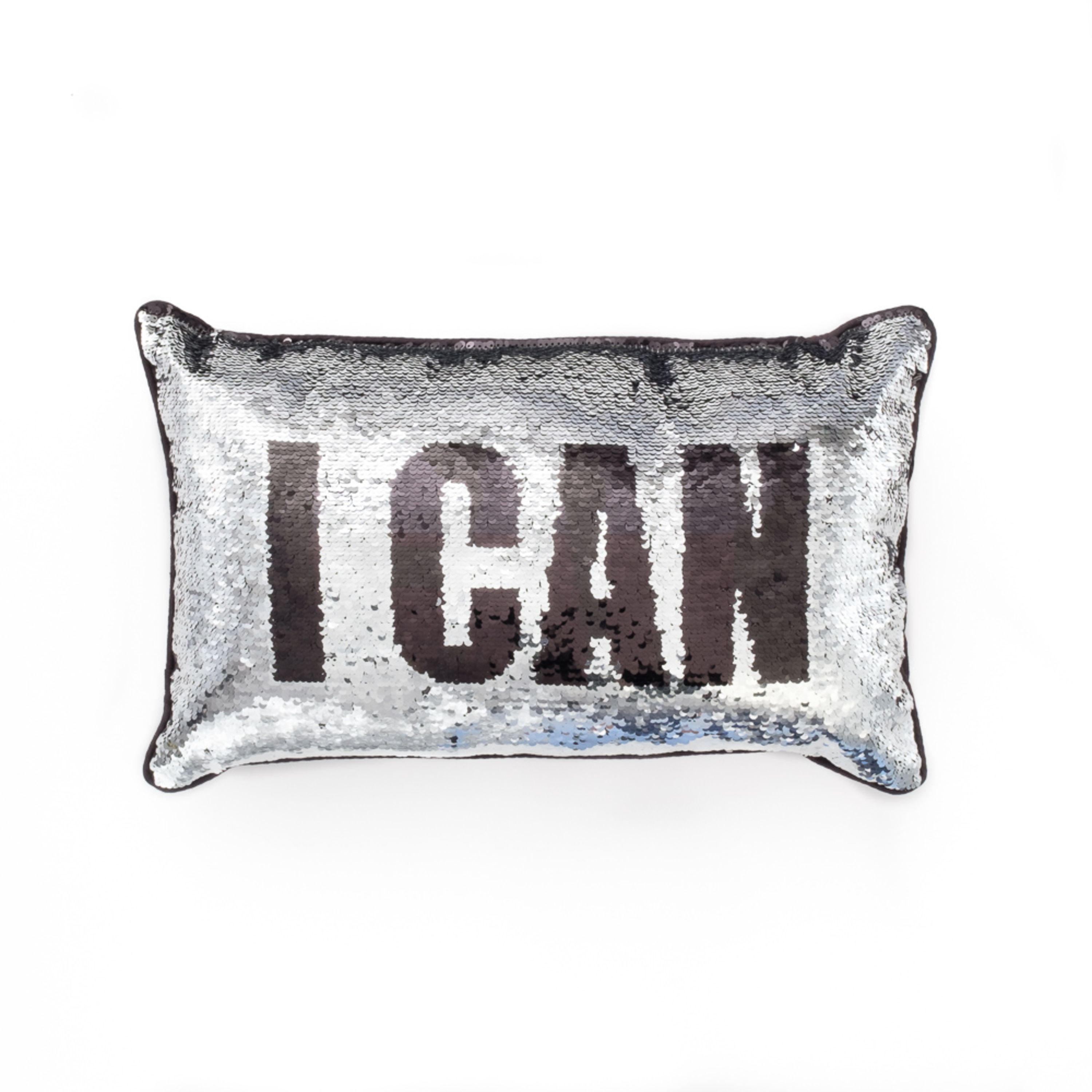 OCM Decorative Pillow, I Can 12" x 20", Perfect for Bedrooms, College