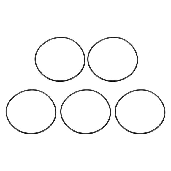 5 Pack 258 Nitrile O-rings, 90 Durometer 6" ID, 6-1/4" OD, 1/8" Width, Black