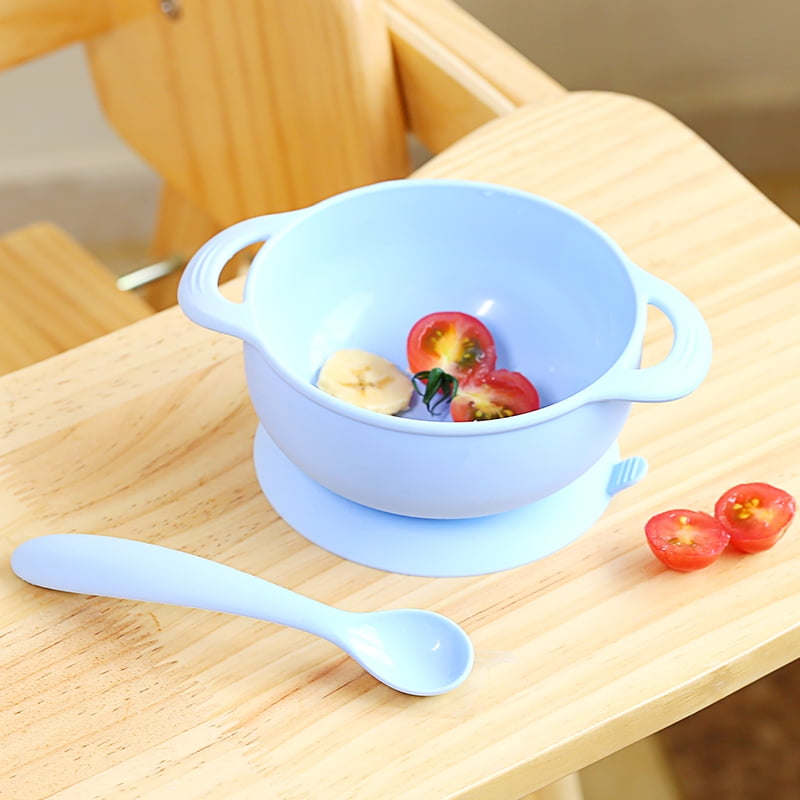 BABY FEEDING BOWL BabyOno 1025 Suction Stay Put No Spill Bowl with Spoon and Lid 