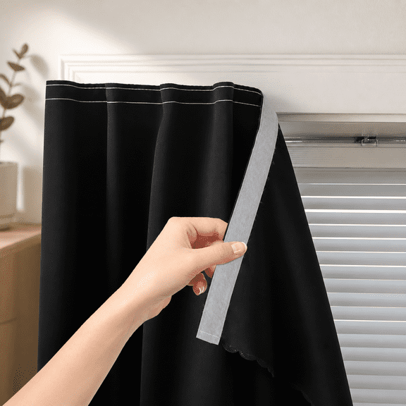 Peel-and-Stick Blackout Shades – Self-Adhesive Window Curtains No Rod Needed, Easy Hanging Light-Blocking Panels for Bedroom, Office, and Kitchen