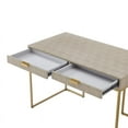 thumbnail image 3 of Posh Living Omer Faux Shagreen Writing Desk Cream White/Gold, 3 of 11