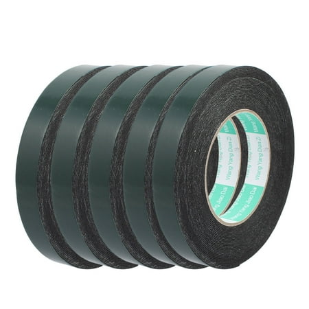 5 Pcs 20mm Width Double Sided Self Adhesive Shockproof Sponge Tape 10M Length