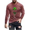 thumbnail image 2 of Blusas y camisas de manga larga y cuello redondo para hombre, camisetas casuales con estampado de moda y cuello redondo, blusas de licra de manga corta para hombre., 2 of 5