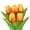Orange, variant on Farfi 5Pcs Fake Flowers Nice-looking Attractive Charming Artificial Floral Tulip Fake Flowers Bouquets for Home (White)