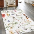 thumbnail image 3 of 3'x5' Area Rugs, Pastoral Botanical Butterfly Indoor Outdoor Area Rug for Living Room Bedroom, Spring Floral Watercolor Washable Bathroom Rugs Kitchen Floor Carpet Mats Home Decor Aesthetic, 3 of 8