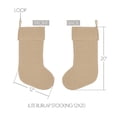 thumbnail image 4 of VHC Brands Rustic & Lodge Holiday Decor-Jute Burlap Natural Tan Stocking, 20 x 12, 4 of 6