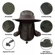 Comy Outdoor UV Protection Sun Hat Visor Neck Cover Flap Cap ,360? Solar Protection UPF 50+ Sun Cap ,for Hiking Fishing