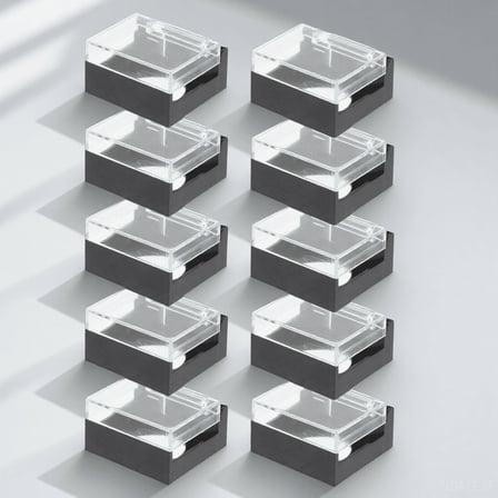 BESTOYARD 10pcs Emergency Stop Button Plastic Black for Machinery Use