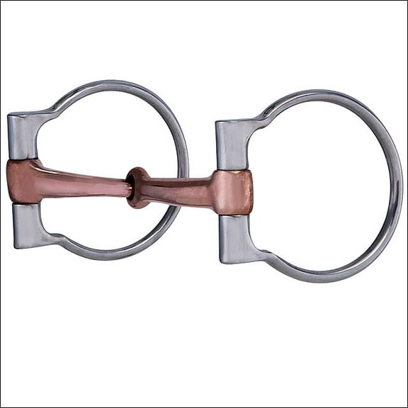 HILASON STAINLESS STEEL OFFSET RING HORSE BIT COPPER SNAFFLE MOUTH
