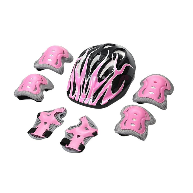 Protective Helmet Set for Cycling Skateboarding Roller Skating | ABS Material Adjustable Chin Strap | Includes 7 Pieces Gear | Ventilated Pads | Fits 53-55cm - Walmart.com Protective Helmet Set for Cycling Skateboarding Roller Skating | ABS Material Adjustable Chin Strap | Includes 7 Pieces Gear | Ventilated Pads | Fits 53-55cm - Walmart.com