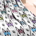 thumbnail image 3 of French Bulldog with Glasses White Blanket,Comfortable Soft Flannel Throw Blanket,All Season,Warm Lightweight Blankets for Sofa Bed Couch Living Room Chair,30"x40", 3 of 4