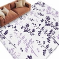 thumbnail image 6 of Purple Grey Botanical Area Rug 8x10 Washable Rug Non Slip Watercolor Spring Floral Summer Leaf Large Area Rug Soft Stainresistant Indoor Floor Carpet for Living Room Bedroom Home Office Dining Room, 6 of 8