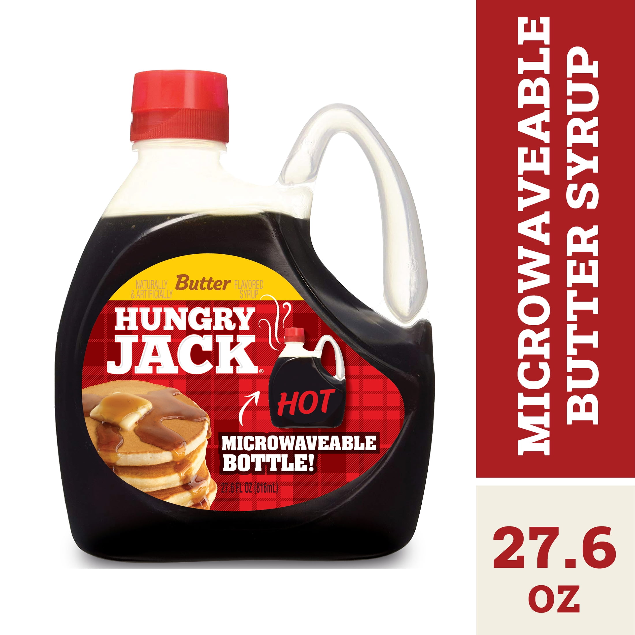 Hungry Jack Butter Flavored Pancake Syrup, 27.6 fl oz Bottle