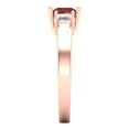 thumbnail image 3 of Three-Stone Engagement Ring for Women - 1.11ct Natural Garnet in 14K Rose Gold Promise Ring, 3 of 6