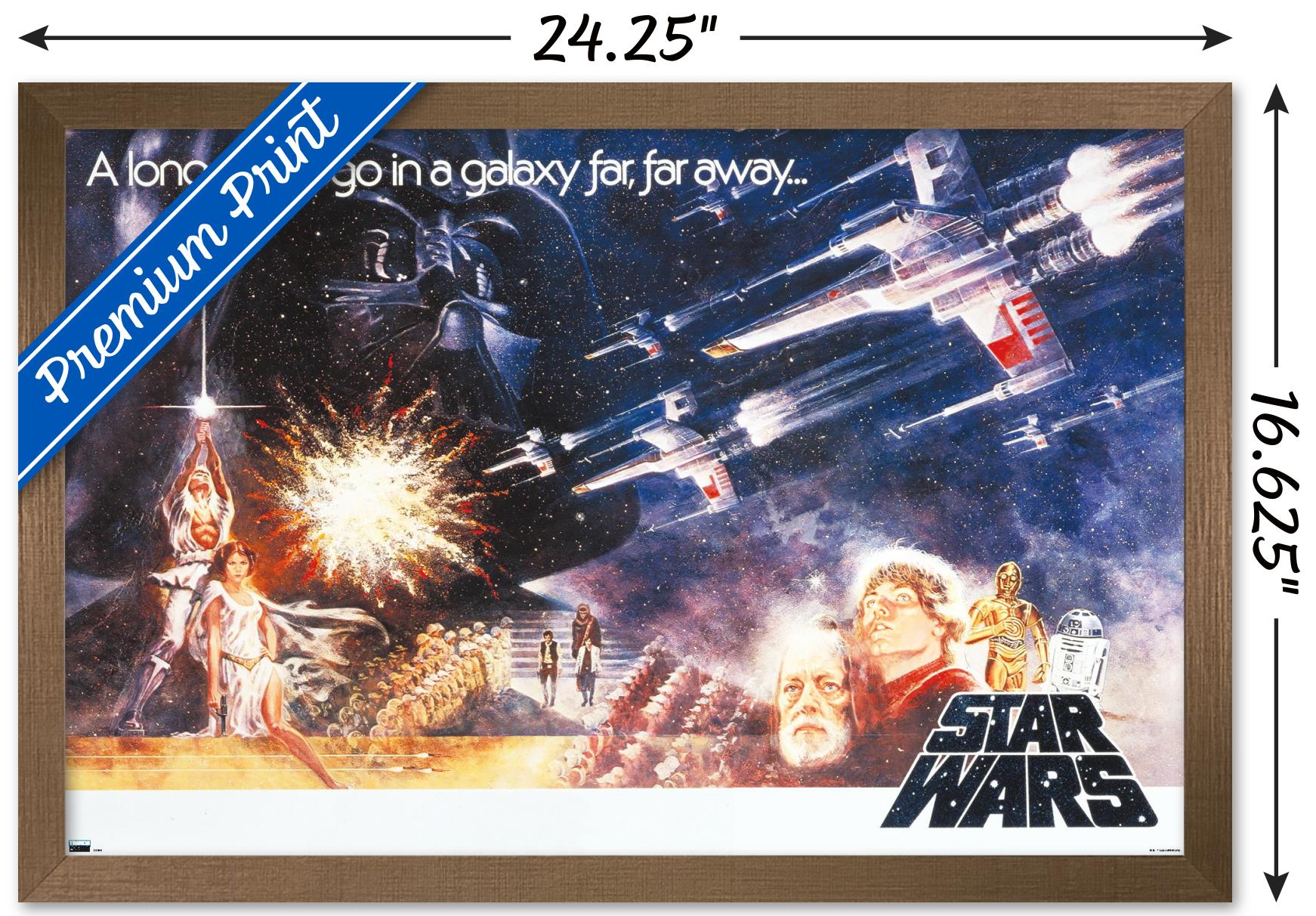 Star Wars: A New Hope - Horizontal One Sheet Wall Poster, 14.725" x 22.375" Framed