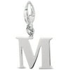 Women's Sterling Silver Initial "M" Clip-On Charm