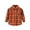 Orange, variant on Adeawade Tops For Boys 18-24 Months Kids Flannel Shirt Jacket Plaid Long Sleeve Lapel Button Down Shacket Pockets Shirt Top Coat Outwear Soft Playsuit Grey