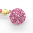 thumbnail image 3 of (Rosa)Llavero de cristal para coche, llavero con bola de cristal, llavero de moda brillante para bolsos, llaves de coche, accesorios de cristal para adornos de llaves de coche, 3 of 5