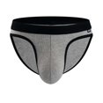 thumbnail image 3 of Men's Sexy Low-Rise Briefs Moisture-Wicking Ribbed Design for Active Wear, 6-Pack, Gray, Size L, 3 of 5