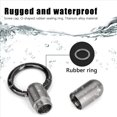 thumbnail image 2 of 4PCS Waterproof Stainless Steel Pill Box Pill Bottle Cache Pill Box Container Keychain Pill Box Health Care,4 x Pill Box Keychain,Silver, 2 of 6