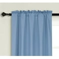 thumbnail image 3 of Set of 2 panels persian collection matte finish Not shiny Slate Blue solid blackout with rod pocket foam lined window curtain drape R64 84 length, 3 of 3