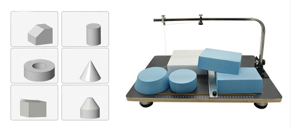 EQCOTWEA Hot-wire Form Cutter 38*78cm Sponge/EPE/Ribbon/KT Board Cutting Machine Vertical Type Black