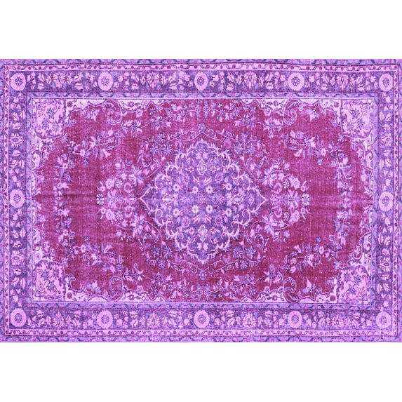 Ahgly Company Indoor Rectangle Persian Purple Traditional Area Rugs, 2' x 5'