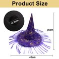 thumbnail image 2 of 2 piezas de sombrero de mago para el cabello, sombrero de mago para disfraces de Halloween, 2 of 5