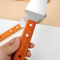 Pizza Server with Wooden Handle, Stainless Steel Pizza Spatula, Pie Server, Cake Transfer Cheese Spatula Baking Tools for Cake, Dessert, Pie and Pizza