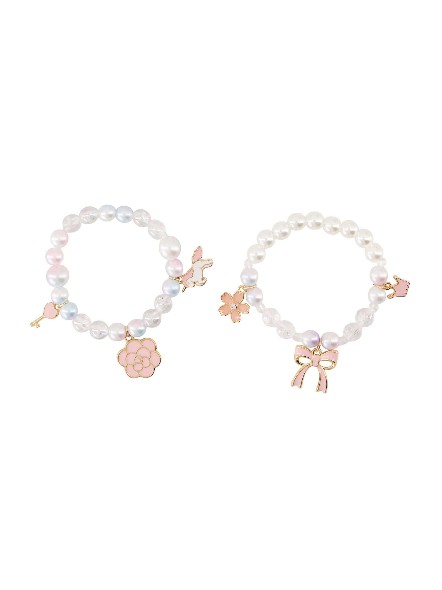 Claire's Best Friends Bracelet Set - Bows, 2pcs