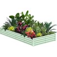 thumbnail image 1 of Raised Garden Bed – Galvanized Steel 8x4x1FT Rectangular Planter – Rust-Resistant, Open Bottom – Easy Assembly – Vegetables, Flowers & Herbs – Olive Green, 1 of 7